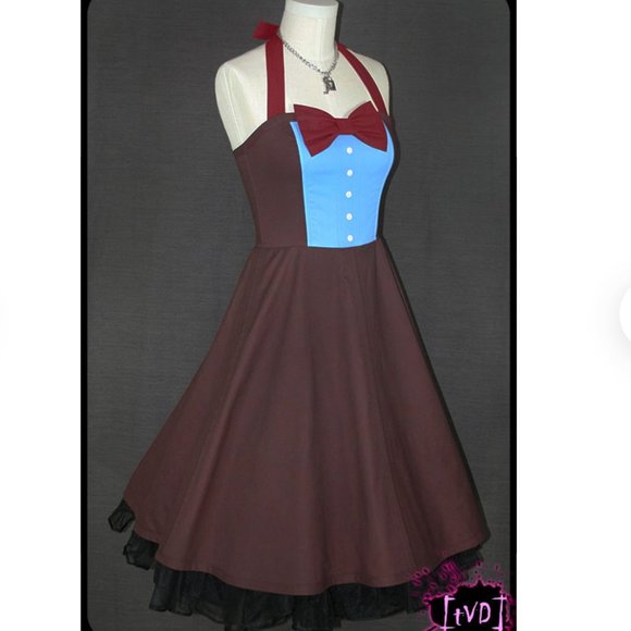 HANDMADE Boned Corset Halter Dress - 11th Doctor - Picture 3 of 8